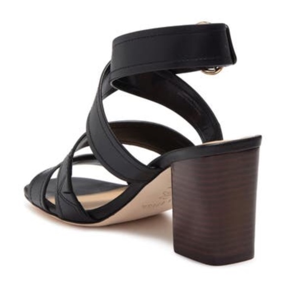 Via Spiga Elianna Block Heel Leather Sandal Sz 8.5 - Picture 2 of 5